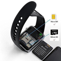 Смарт-часы Smart Watch A1 умные электронные со слотом под sim-карту + карту памяти micro-sd. NY-810 Цвет: черный