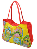 PODIUM Сумка Женская Пляжная текстиль Podium /1327 red