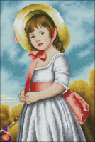 Схема для вышивки А2 Испанская живопись «Девочка в панаме»