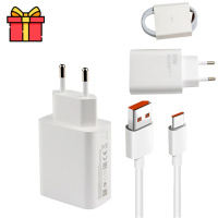 Комплект зарядка для телефона USB с кабелем Type-C, 33W Power adapter Suite 2 штуки, адаптер для зарядки (ST)