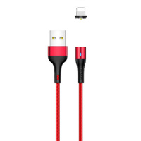 Дата кабель USAMS US-SJ336 U29 Magnetic USB to Lightning (2m) (Червоний) - купити в SmartEra.ua