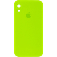 Чохол для iPhone XR Silicone Case Square Full Camera Protective (AA) (Салатовий / Neon green) - купити в SmartEra.ua