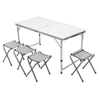Набор складной мебели для кемпинга стол + 4 стула набор мебели для пикника туристический Белый JY-12060W