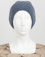 Жіноча зимова синя шапка