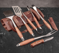 Набір інструментів для барбекю та грилю «Кнорр» в шкіряному кейсі