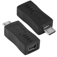 Переходник адаптер miniUSB мама - microUSB папа