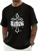 Футболка чорна з ДТФ принтом | 57-070