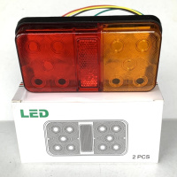 Задній ліхтар Прямокутний 12-24V 15х8см світлодіодний LED-10 (2шт) SQ-009