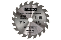Диск пильный по дереву Apro 180 x 22.220мм x 20T (830132)