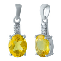 Серебряная подвеска CatalogSilver с цитрином nano (1918852)