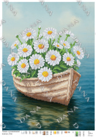 Човен з ромашками