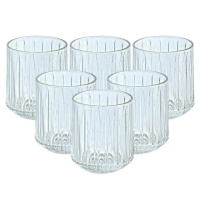 Набор стаканов стеклянных 6 штук по 315 мл прозрачный HP518
