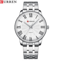 Чоловічий годинник Curren 8422 Silver-White з корпусом із нержавіючої сталі та мінеральним склом