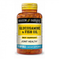 Глюкозамин и Рыбий жир, Glucosamine & Fish Oil, Mason Natural, 90 гелевых капсул