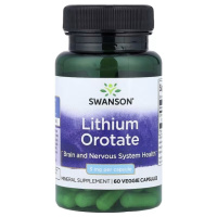 Літій оротат, 5 мг, Lithium Orotate, Swanson, 60 вегетаріанських капсул