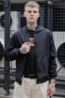 Утеплений бомбер Without softshell black