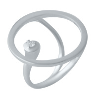 Серебряное кольцо CatalogSilver с фианитами, вес изделия 5 гр (2031703) 17 размер