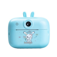Детская фотокамера с мгновенной печатью снимков «Зайка» синий HPS1BL