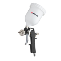 Якісний фарбопульт пневматичний HP INTERTOOL PT-0210 : 190 л/хв, діаметр форсунки 1.5 мм, 600 мл бачок, тиск 5 атм.