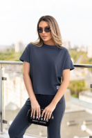 Літній спортивний костюм жіночий «Restart» | Норма і батал Графіт, 46-48