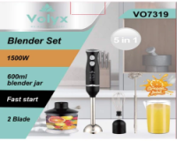 Блендер занурювальний 5в1 універсальний Blender Set VOLYX VO7319 1500W BLACK