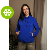 Однотонний батник з капюшоном «Kerry» оптом | Батал