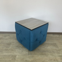 Пуф-трансформер 5в1 Остин-1 со столиком велюр бирюзовый/дуб платиновый 2-2-9005