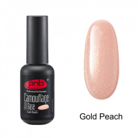 База для гель-лака камуфлирующая с шиммером PNB UV/LED Gold Peach, 8 мл