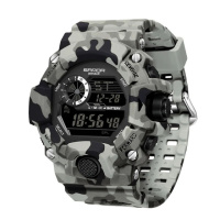 Чоловічий тактичний годинник Sanda 2183 Camo Grey-Black з підсвічуванням та захистом 5 ATM