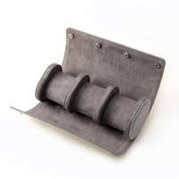 Коробка для трьох годинників Boxes Roll Grey сірого кольору для зберігання та подорожей