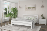 Двуспальная кровать Mebigrand Чикаго Сити Белый (RAL9003) 140х200 см (DMBG-1550)