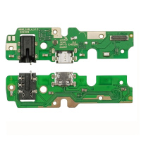 Разъём зарядки для TECNO Spark 7 (KF6) на плате с микрофоном и компонентами