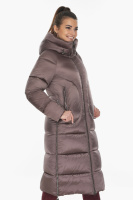 Куртка женская Braggart зимняя длинная с капюшоном - 57260 цвет сепия
