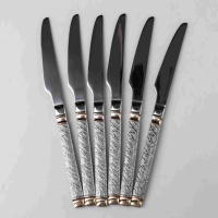 Набір столових ножів 6 штук із нержавіючої сталі 23 см ножі столові прилади сервіровка HP-16978-04