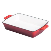 Форма для запекания чугунная 39.5х23.5х6 см форма для выпечки 3 л Красная HP-1-9R