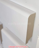 Плінтус МДФ CLASSEN Furie Pure+ Promo Білий 57125 58 х 16 х 2400 мм