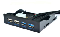 Контроллер в отсек 3,5« 2xUSB3.0 + 2xUSB2,0, 4 порта, 20pin to 2 port USB 3.0