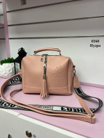 Пудра - стильна якісна сумка Lady Bags на два відділення з двома знімними ременями (0268)