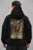 Оверсай худі толстовка на флісі з капюшоном та принтом Without Sirius Black