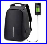 Рюкзак - Антивор Bobby Bag с USB Городской и Туристический черный