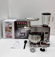 Кухонний комбайн 7в1 з дисплеєм 6л 4200Вт Червоний ZP-135