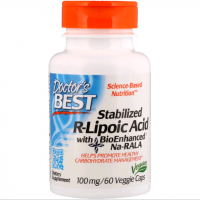 R-Липоевая Кислота, R-Lipoic Acid, Doctor's Best, 100 мг, 60 капсул