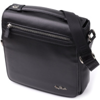 Чоловіча сумка через плече з м'якої натуральної шкіри 720845_1 (9207-24 nero) Чорний