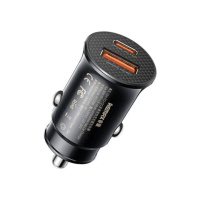 Автомобільний зарядний пристрій REMAX Siya Series 30W PD+QC 1C+1A Multi-compatible Fast Car Charger  RCC358 Black (6954851217466)