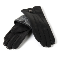 PODIUM Перчатка Женская кожа Holms 16-7 black махра Распродажа