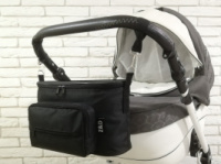 Сумка-органайзер Z&D Smart для коляски (Черный). Удобная универсальная сумка для коляски с длинной ручкой в комплекте