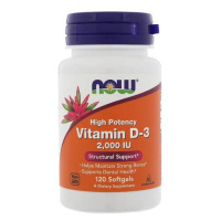 NOW Foods Vitamin D3 2000 IU 120 м'яких капсул