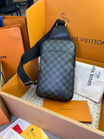 Сумка слінг сіра Louis Vuitton Avenue NM Damier Graphite c800