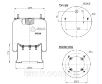 Пневматическая рессора 4028NP02 с металлическим стаканом