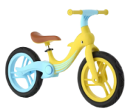 Детский складной беговел надувные колеса 12 дюймов Baby Bays Желтый